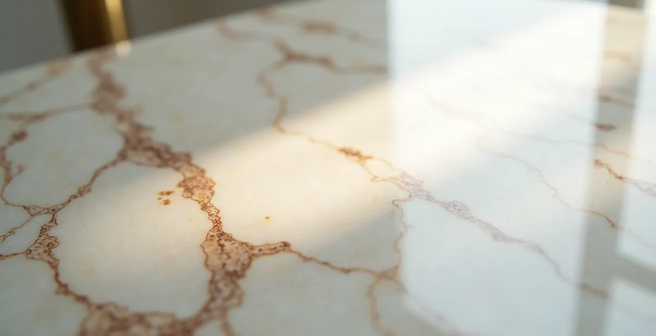 Gros plan macro sur la texture naturelle du marbre avec veinage authentique