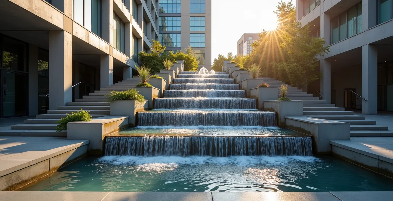 Représentation visuelle d'une structure de distribution en cascade pour les profits immobiliers